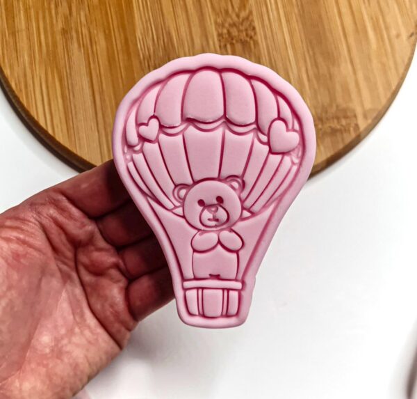 Bear In Hot Air Balloon Cookie Cutter + Stamp
