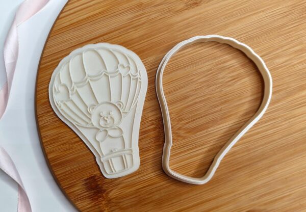 Bear In Hot Air Balloon Cookie Cutter + Stamp - Image 2