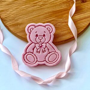 Cute Teddy Bear Cookie Cutter + Stamp