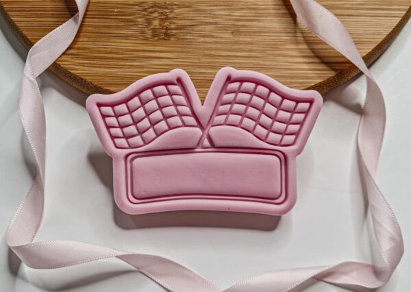 Race Flag Plaque Cookie Cutter + Stamp