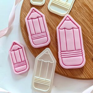 Pencil Diffrent Sizes Cookie Cutter + Stamp