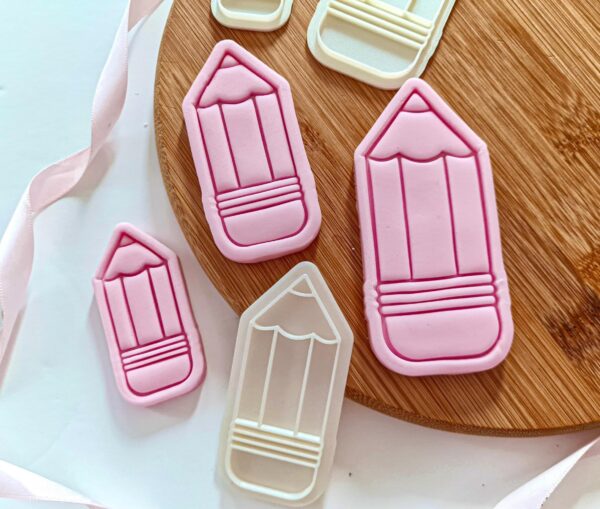 Pencil Diffrent Sizes Cookie Cutter + Stamp