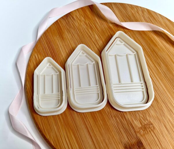 Pencil Diffrent Sizes Cookie Cutter + Stamp - Image 2