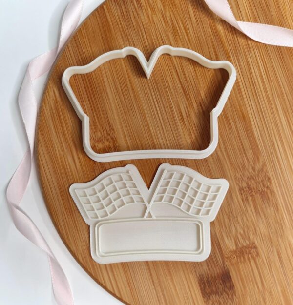 Race Flag Plaque Cookie Cutter + Stamp - Image 2