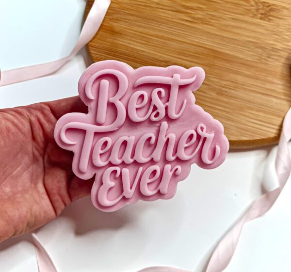Best Teacher Ever Cookie Cutter + Stamp