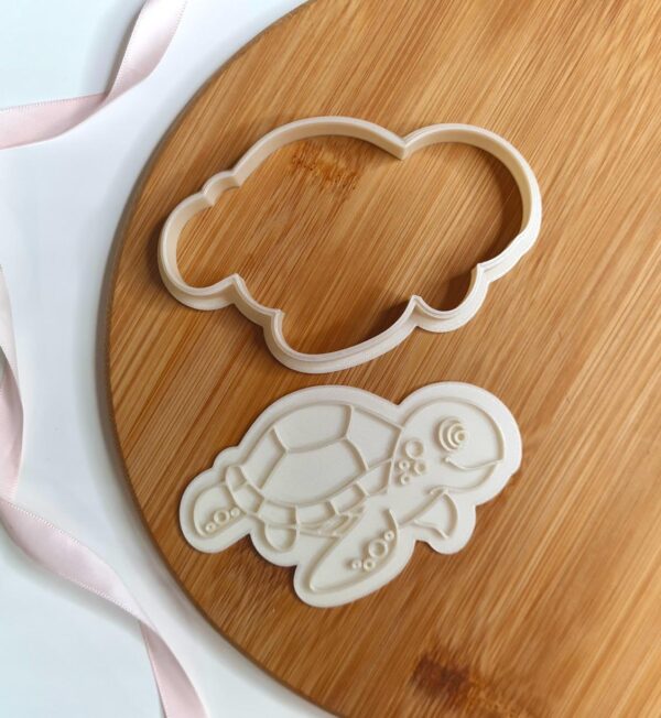 Turtle Cookie Cutter + Stamp - Image 2