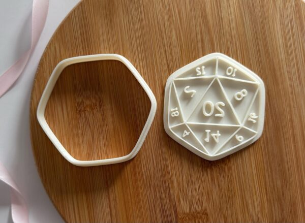 D20 Dice Cookie Cutter + Stamp - Image 2