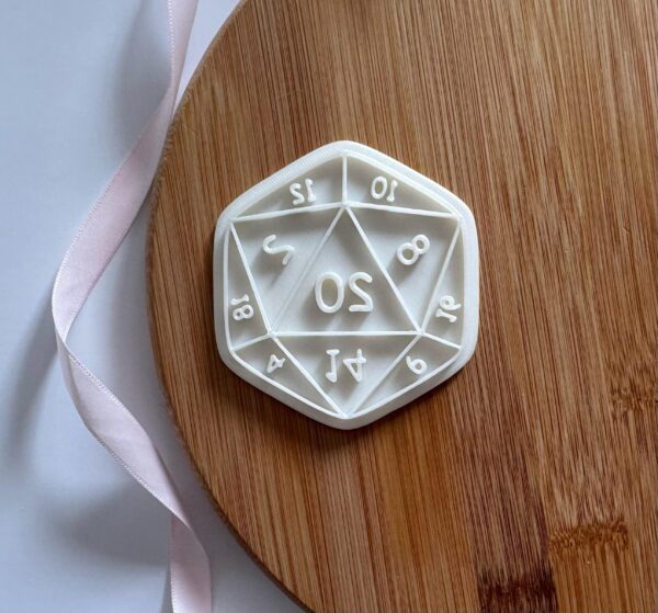 D20 Dice Cookie Cutter + Stamp - Image 3