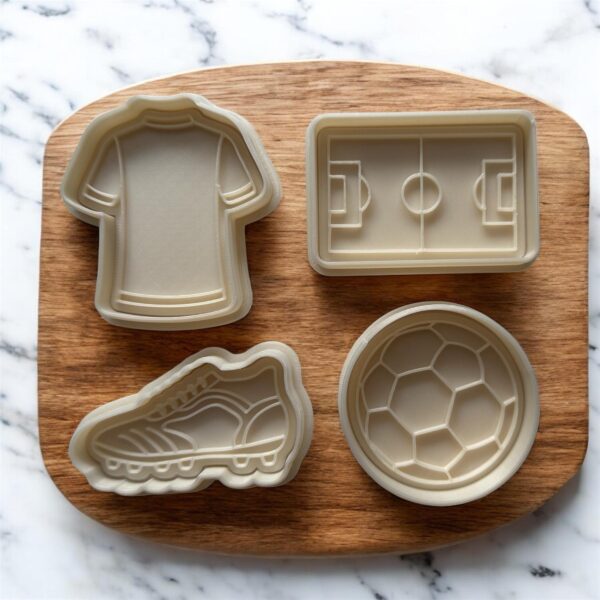 Small Football Cookie Cutter + Stamp - Image 2