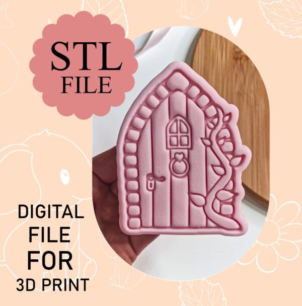 Digital STL File, Fairy Door Cookie Cutter And Stamp, 3D Printing, Instant Download