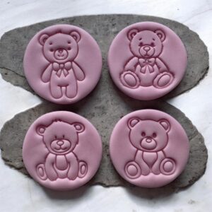 Cupcake Size 6 cm Teddy Bear Cookie Stamp