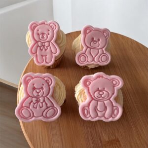 Cupcake Size Teddy Bears Cookie Cutter + Stamp